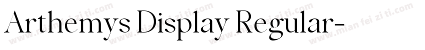 Arthemys Display Regular字体转换